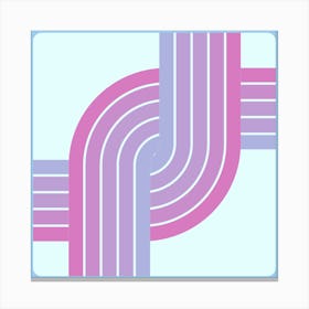 Pink And Purple Stripes Canvas Print
