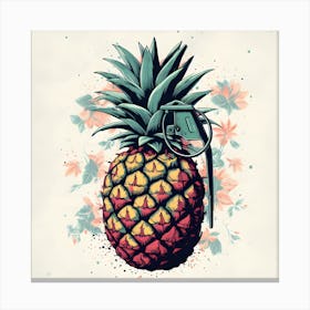 Pineapple Grenade Illustration 1 Canvas Print
