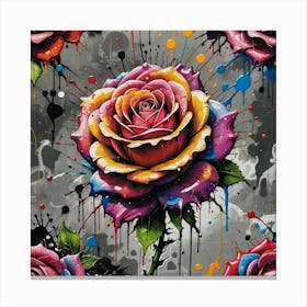 Colorful Rose Canvas Print