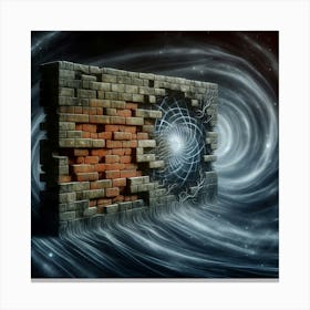 Brick Wall In Space Canvas Print