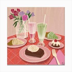 Sweet Snack Square Canvas Print