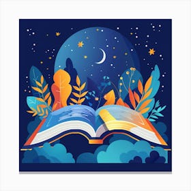 Open Book In The Sky Canvas Print