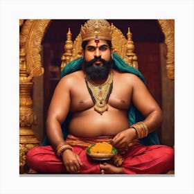 king mahabali illustration art Canvas Print