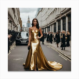 Golden women City of London Canvas Print