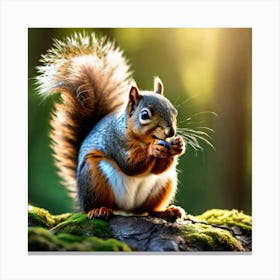 Squirrel In The Forest 261 Canvas Print