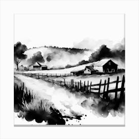 Black And White Painting 1 Canvas Print