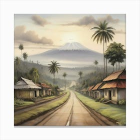 Road In Java Art Print Canvas Print