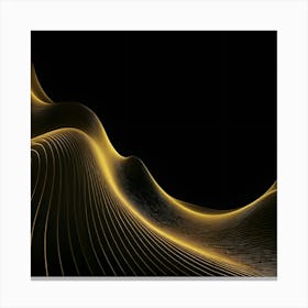 Abstract Golden Wave 2 Canvas Print