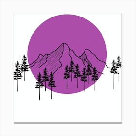 Purple Mountains Canvas Print