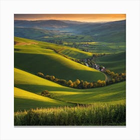 Sunset In Tuscany Canvas Print