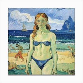 Woman In A Bikini 10 Canvas Print