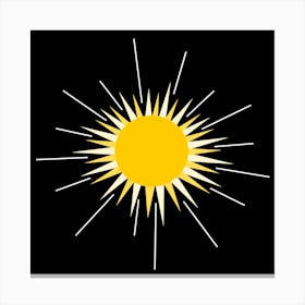 Yellow Bright Radiant Shinning Sun Canvas Print