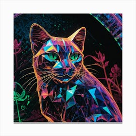 Geometric Cat 1 Canvas Print