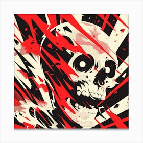 Skull With Blood 2 Canvas Print