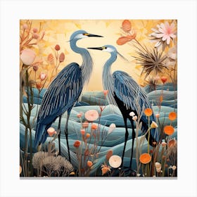 Bird In Nature Great Blue Heron 5 Canvas Print