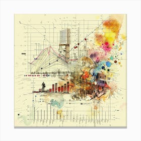 Graphs And Charts 3 Canvas Print