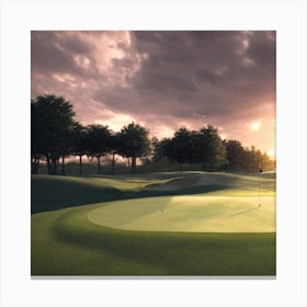 Sunset Golf Course Canvas Print