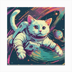 Cat In Space 7 Canvas Print