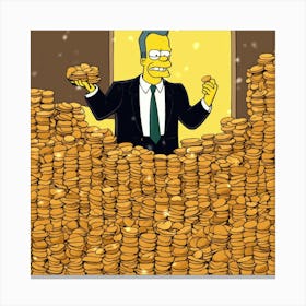 Simpsons Nutmeg Wall Art Canvas Print