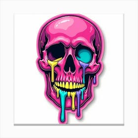 Dripping Skull Canvas Print