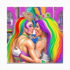 Rainbow Lovers Canvas Print