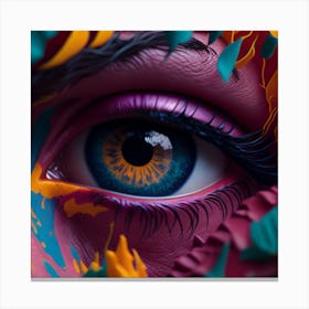 Purple Eyes Colour Canvas Print