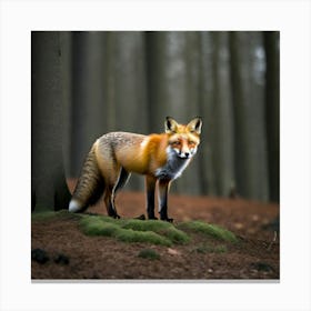 Fox In The Forest 12 Canvas Print