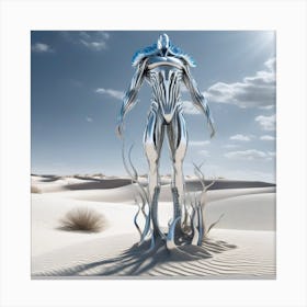 Futuristic Man In The Desert 7 Canvas Print