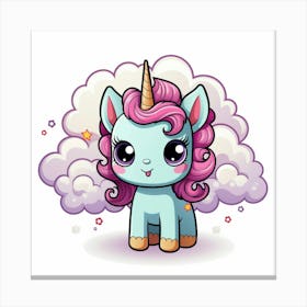 Cute Unicorn 302 Canvas Print