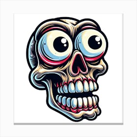 Skull With Big Eyes 3 Canvas Print