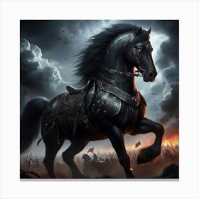 Horse In Battle Canvas Print