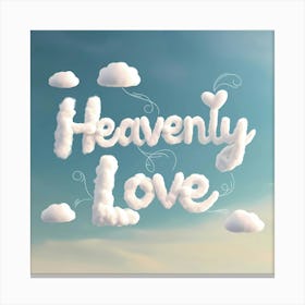 Whispers of the Clouds: Heavenly Love Square Canvas Print