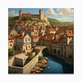 Medieval Town 1 Canvas Print