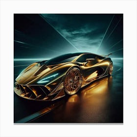 Golden Lamborghini 31 Canvas Print