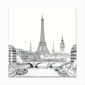 Paris Eiffel Tower 6 Canvas Print