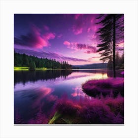 Sunset Over Lake 47 Canvas Print