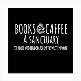 Books And Coffee Sanctuary Canvas Print