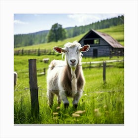 Goat In A Field 3 Canvas Print