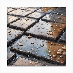 Wet Pavement 2 Canvas Print