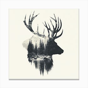 Deer In The Woods Canvas Print