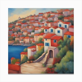 Croatian Village Abstract Canvas Print