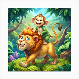 Lion And Lioness Canvas Print