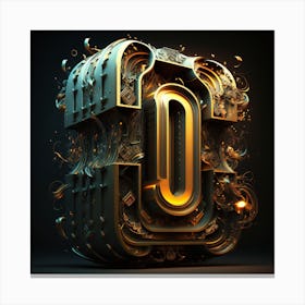 3d Letter O Canvas Print