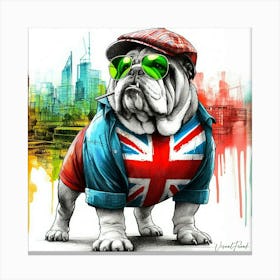 British Bulldog Sketch Canvas Print