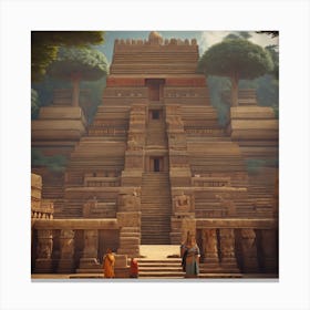 Temple In The Mountains Canvas Print