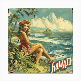 Hawaiian Girl Canvas Print