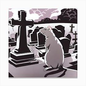 Rat In The Graveyard 1 Canvas Print