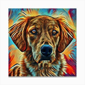 Golden Retriever Painting Canvas Print