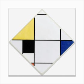 Lozenge Composition With Yellow, Black, Blue, Red, And Gray (1921), 1, Piet Mondrian Canvas Print