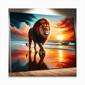 I lion drawing Canvas Print